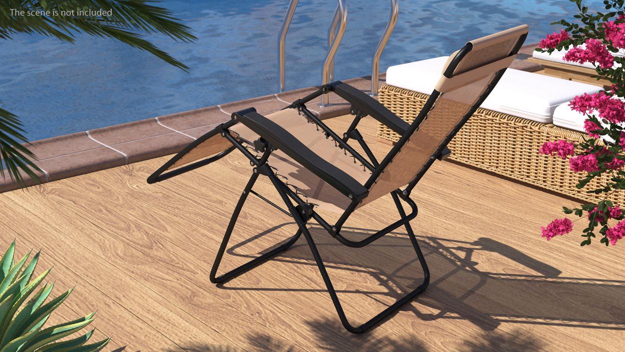 3D Folding Lounge Chair Beige