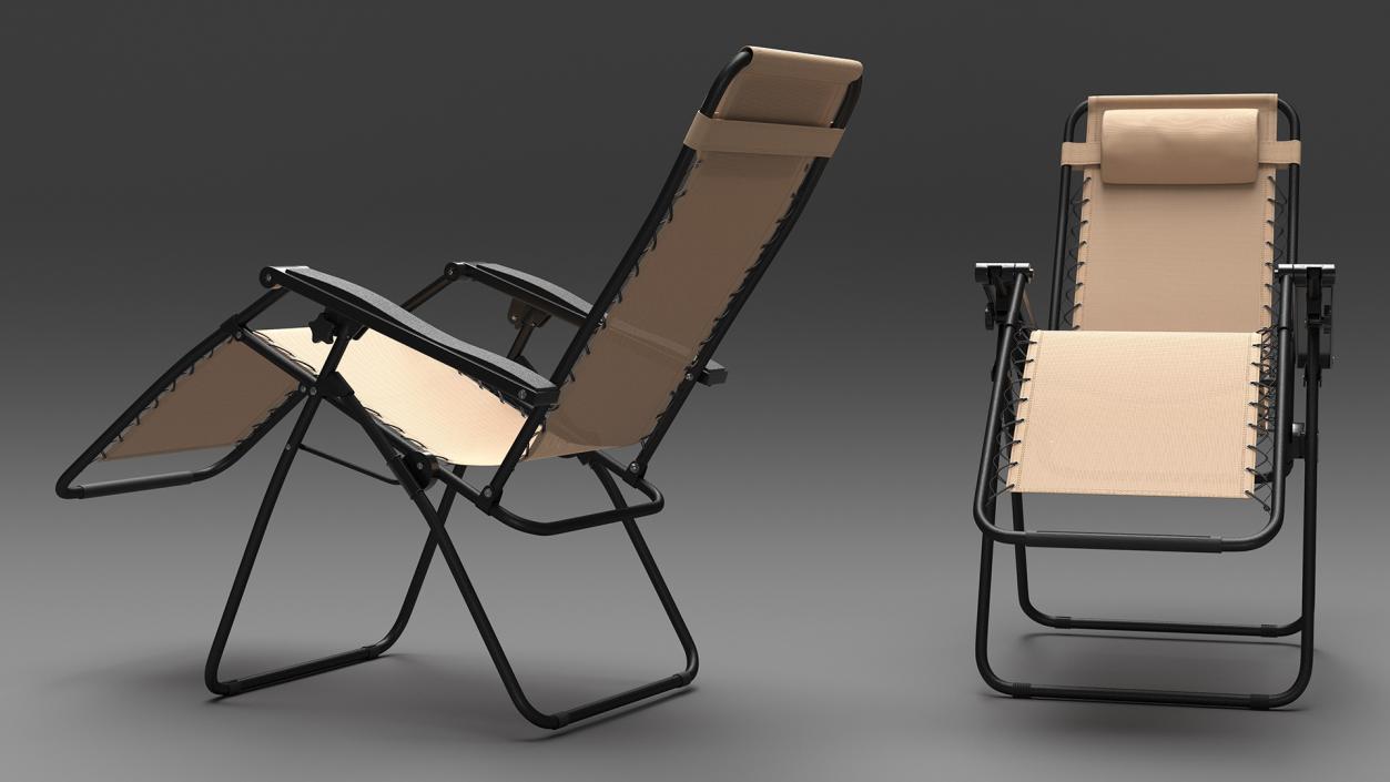 3D Folding Lounge Chair Beige