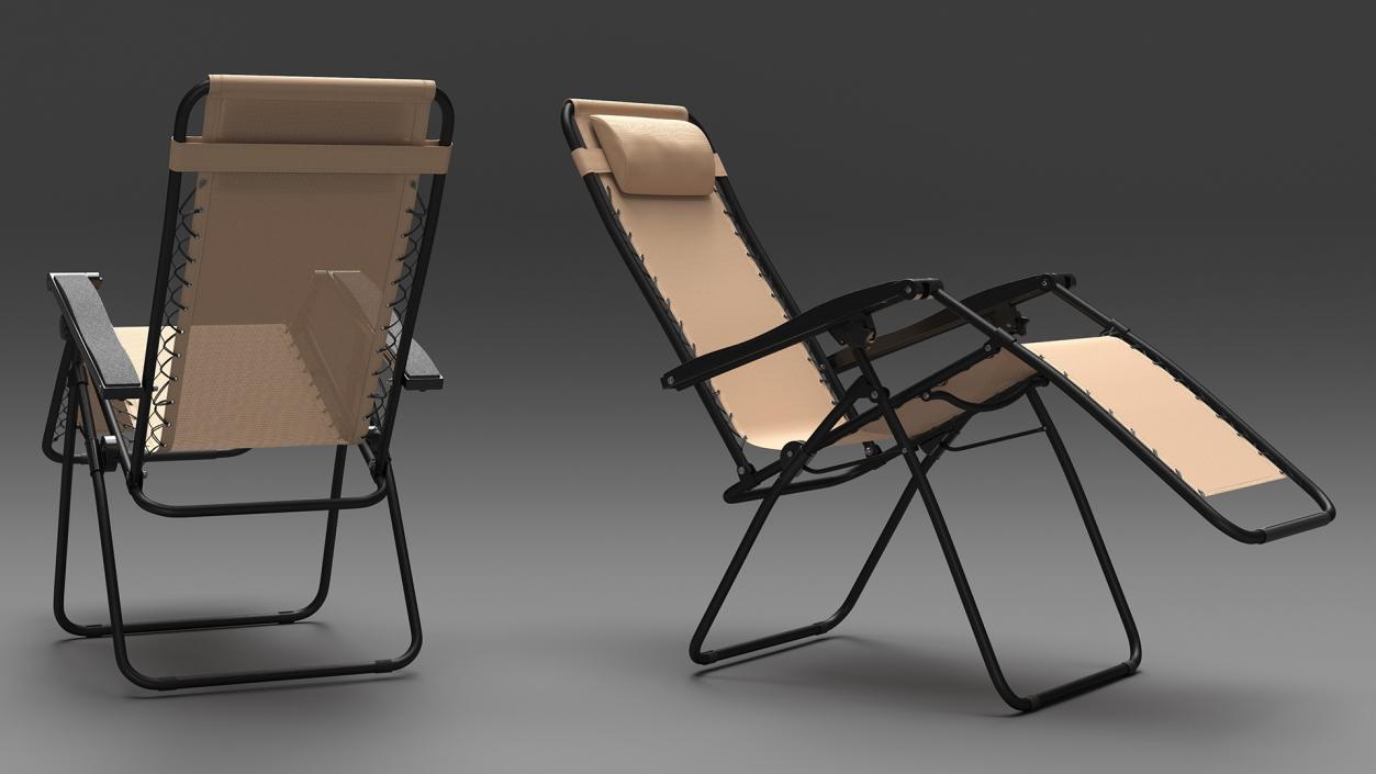 3D Folding Lounge Chair Beige