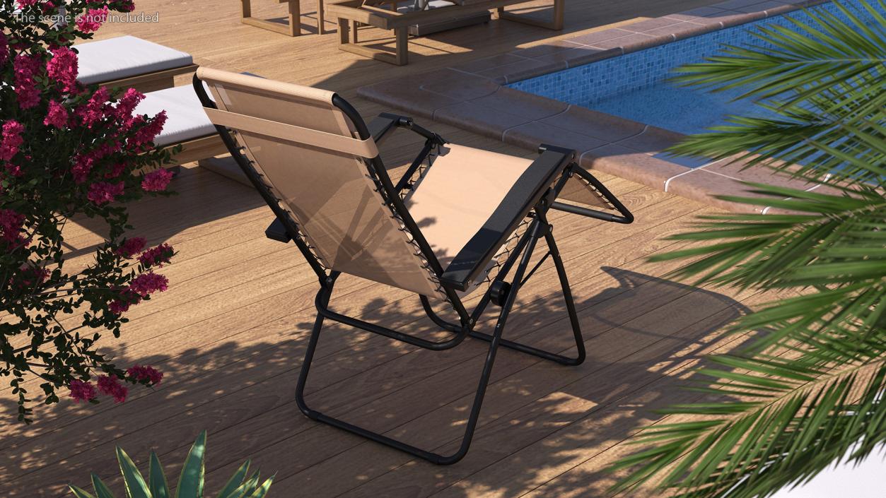 3D Folding Lounge Chair Beige