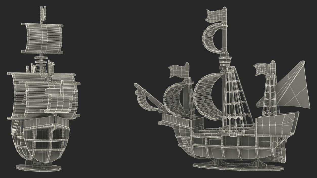 3D Wooden Puzzle Ship model