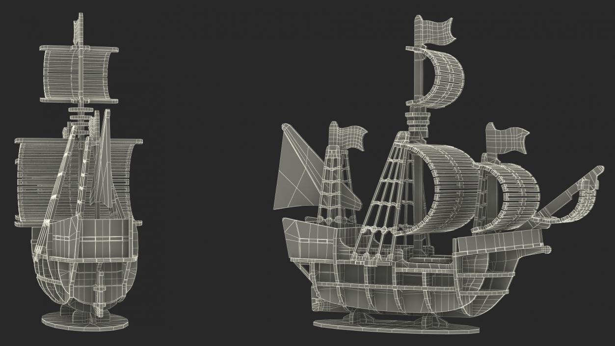 3D Wooden Puzzle Ship model