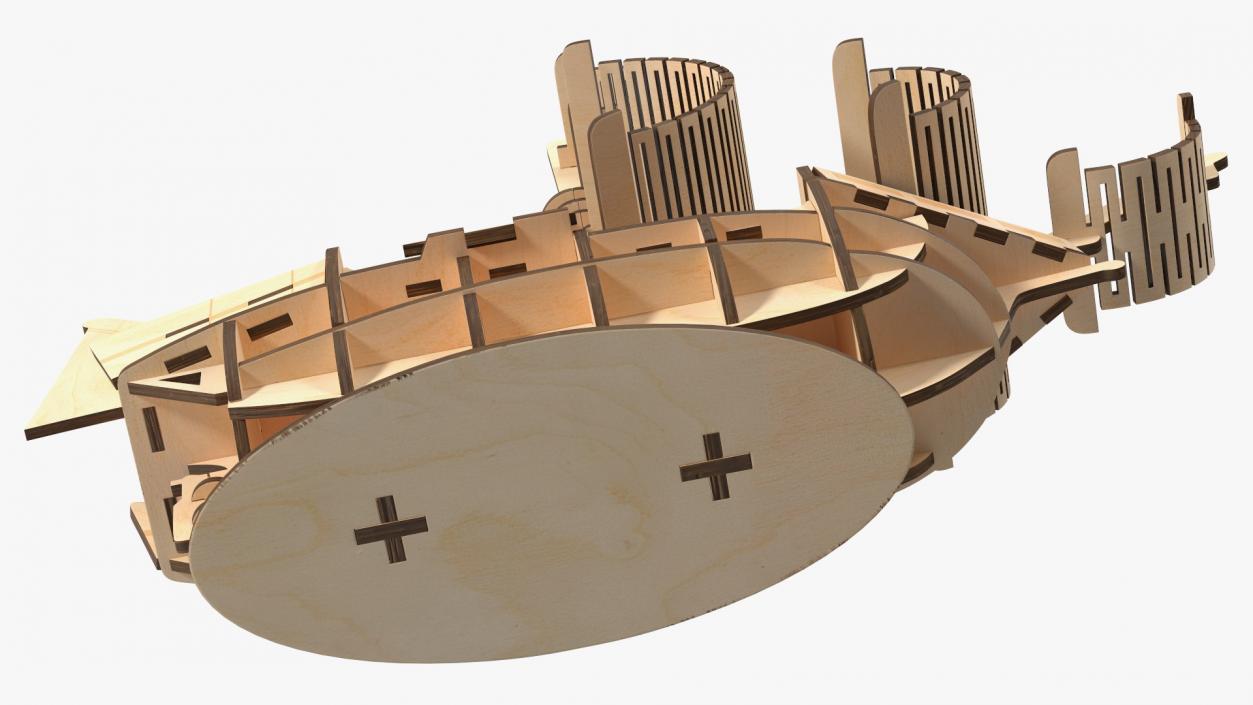 3D Wooden Puzzle Ship model