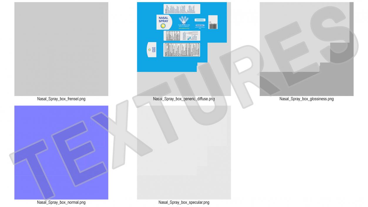 3D model Nasal Spray Box