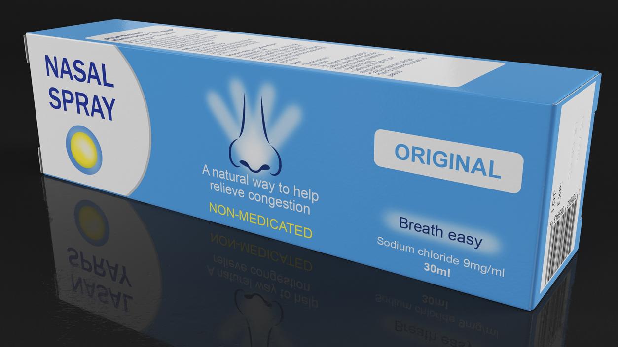 3D model Nasal Spray Box