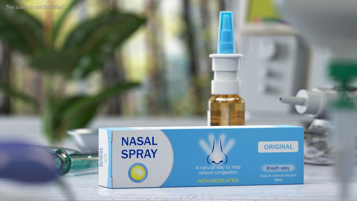 3D model Nasal Spray Box