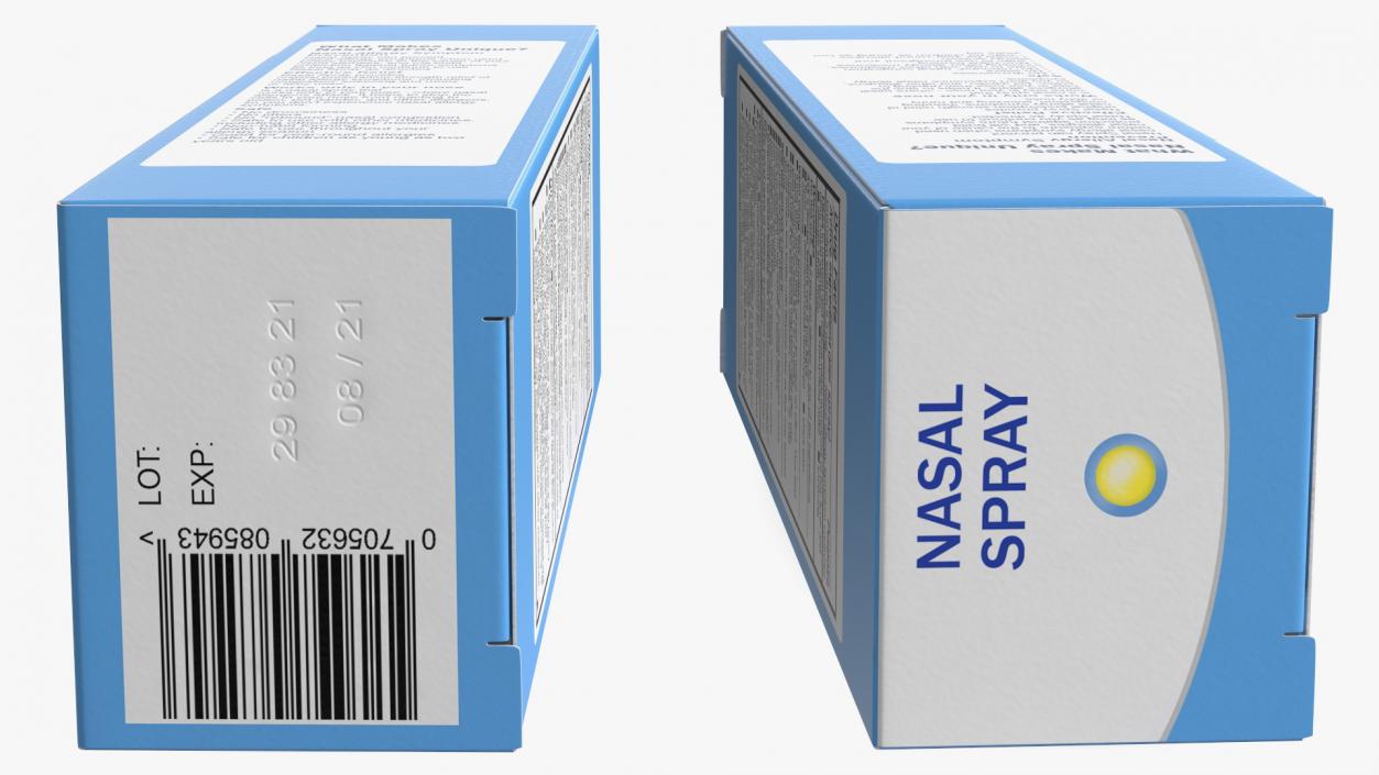 3D model Nasal Spray Box