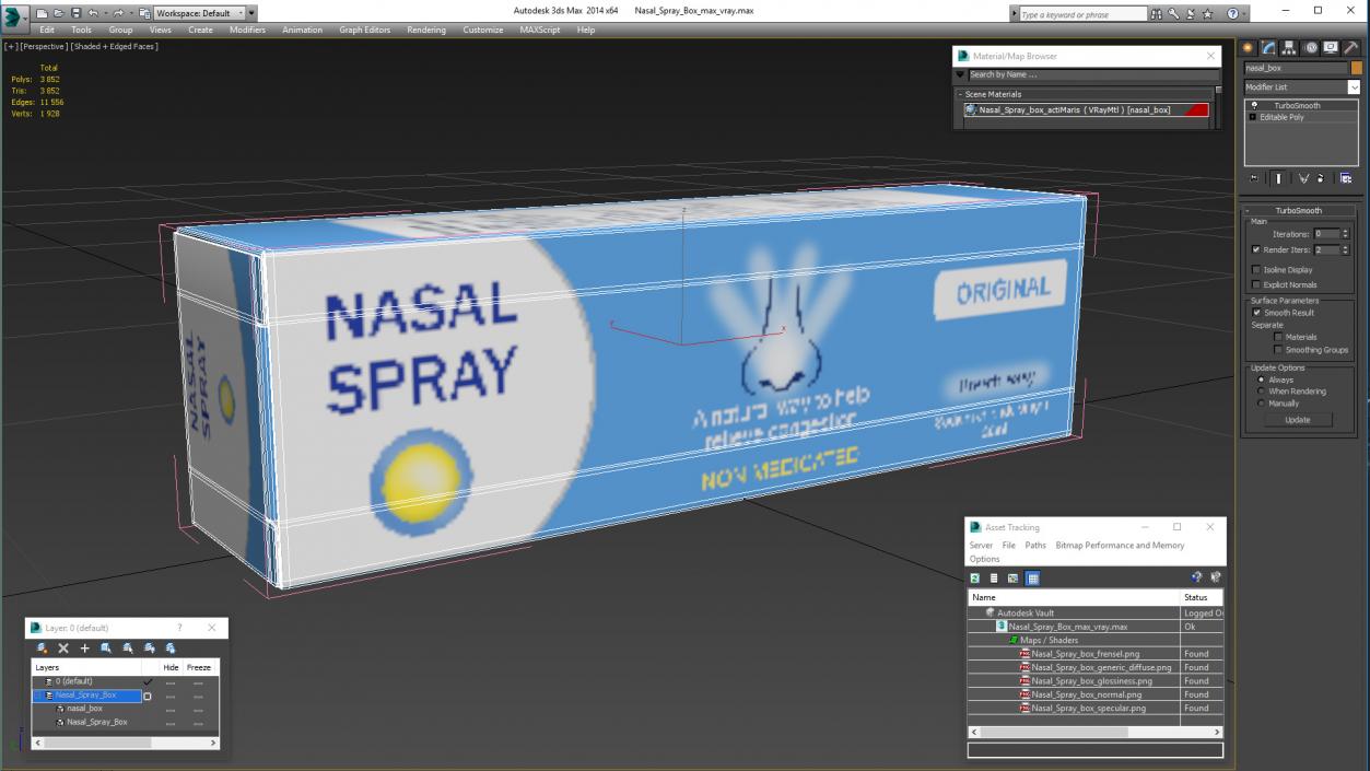 3D model Nasal Spray Box