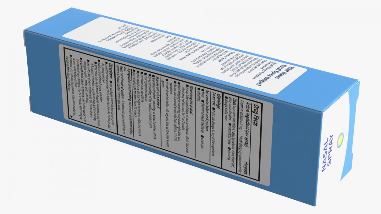 3D model Nasal Spray Box