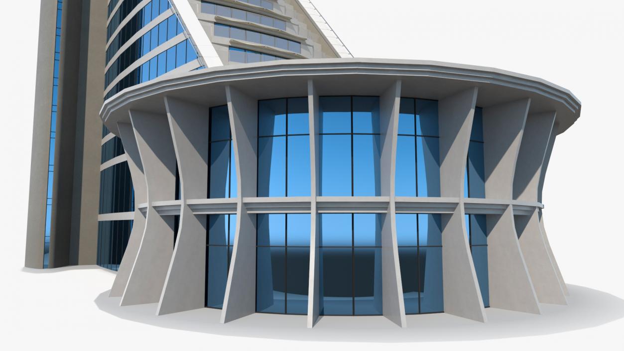 3D model Luxury Hotel Building Exterior