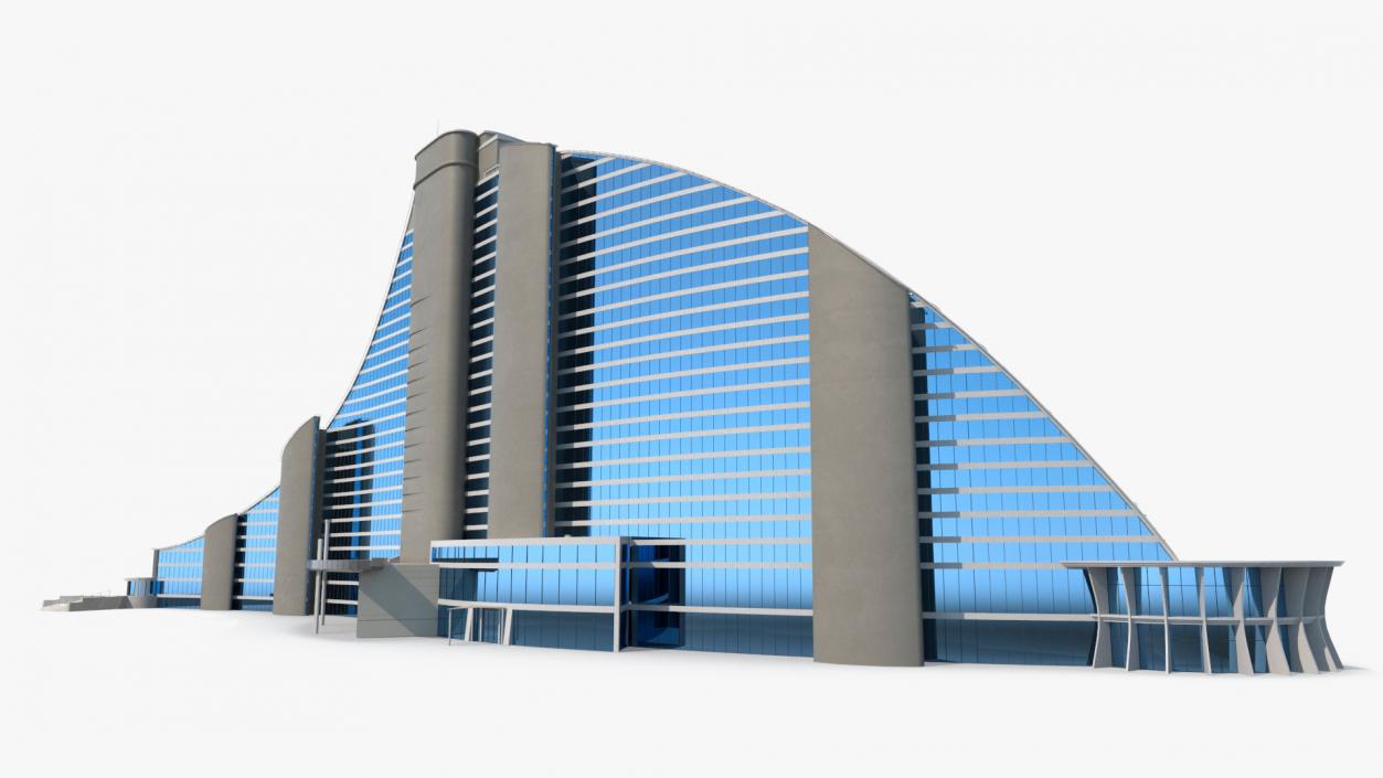 3D model Luxury Hotel Building Exterior