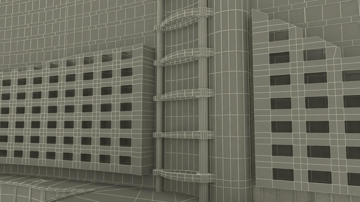 3D model Luxury Hotel Building Exterior