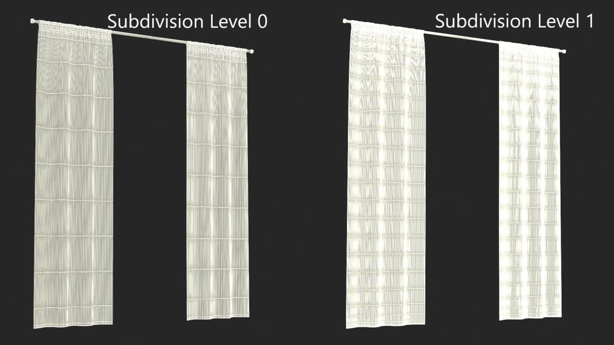 Net Curtains IKEA LILL 3D