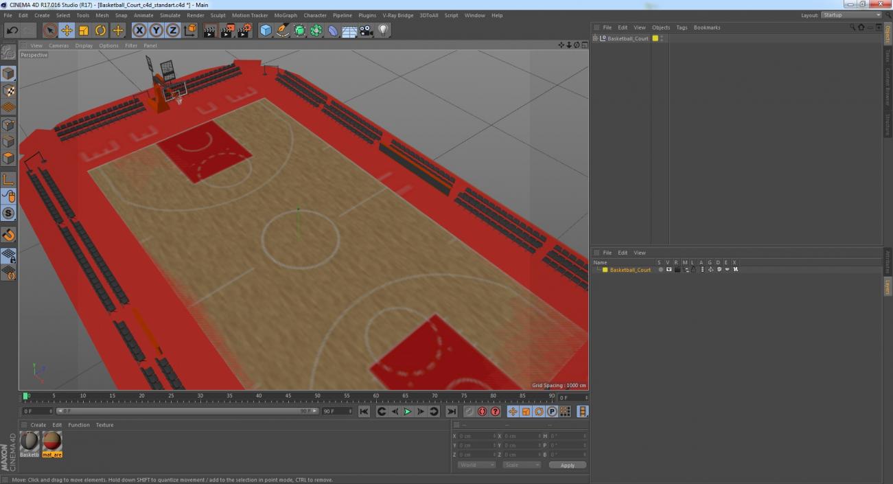 3D Basketball Court