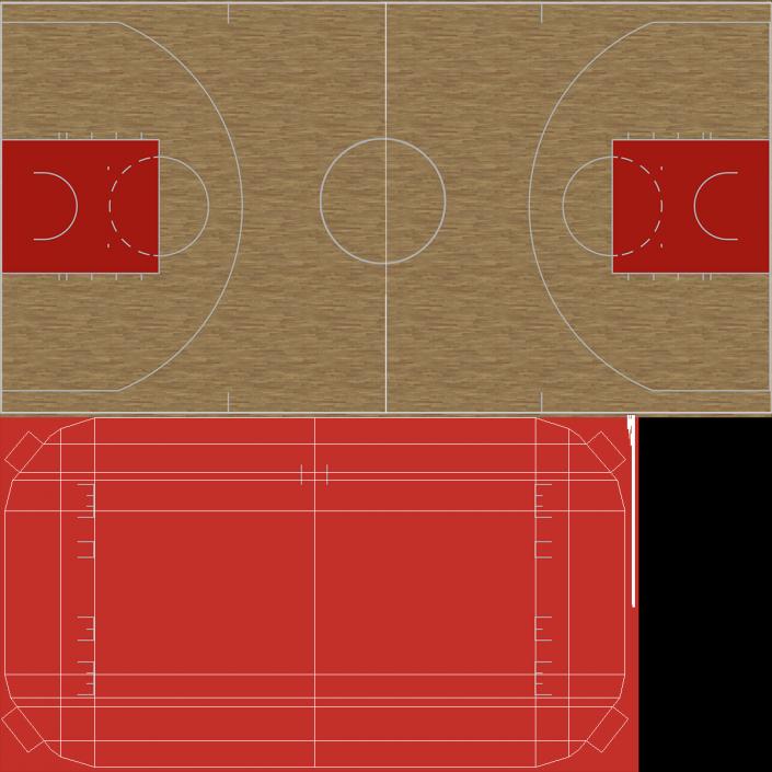 3D Basketball Court