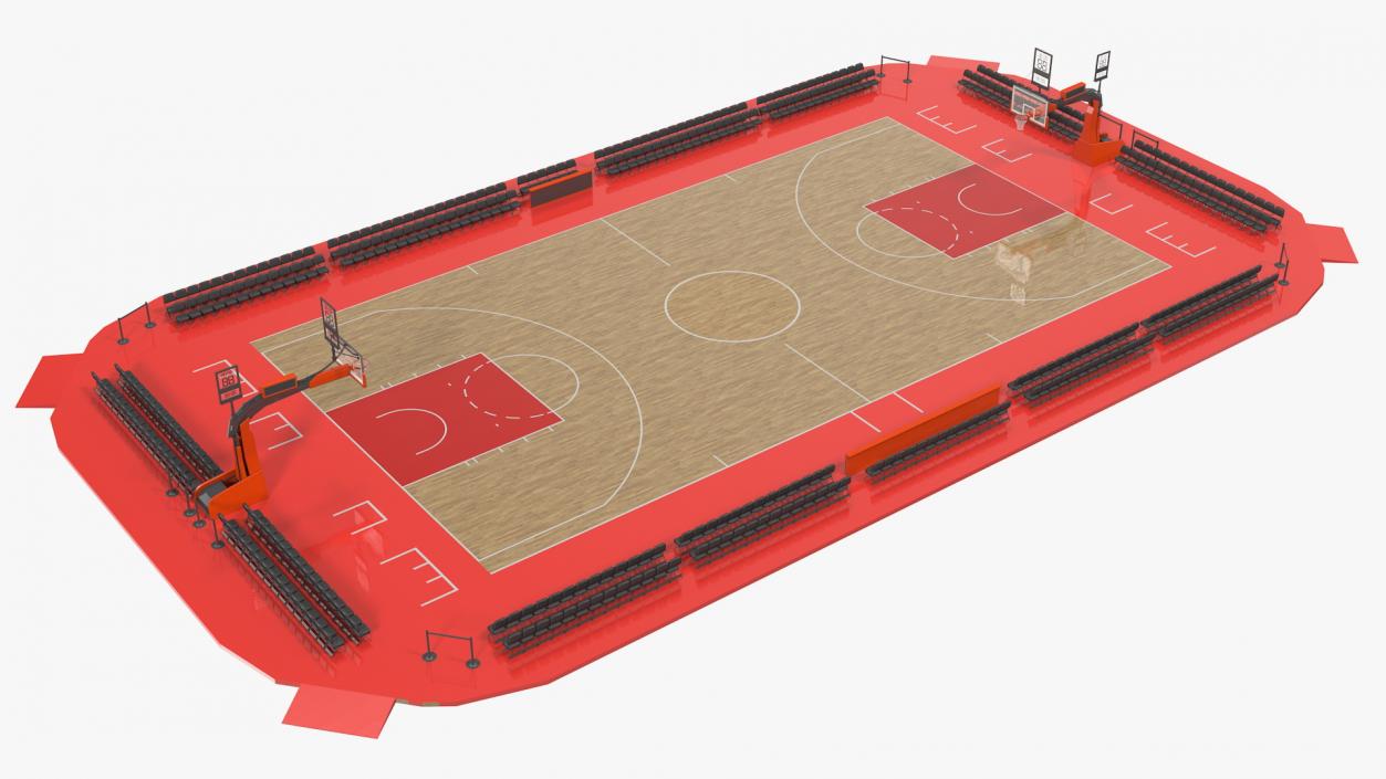 3D Basketball Court