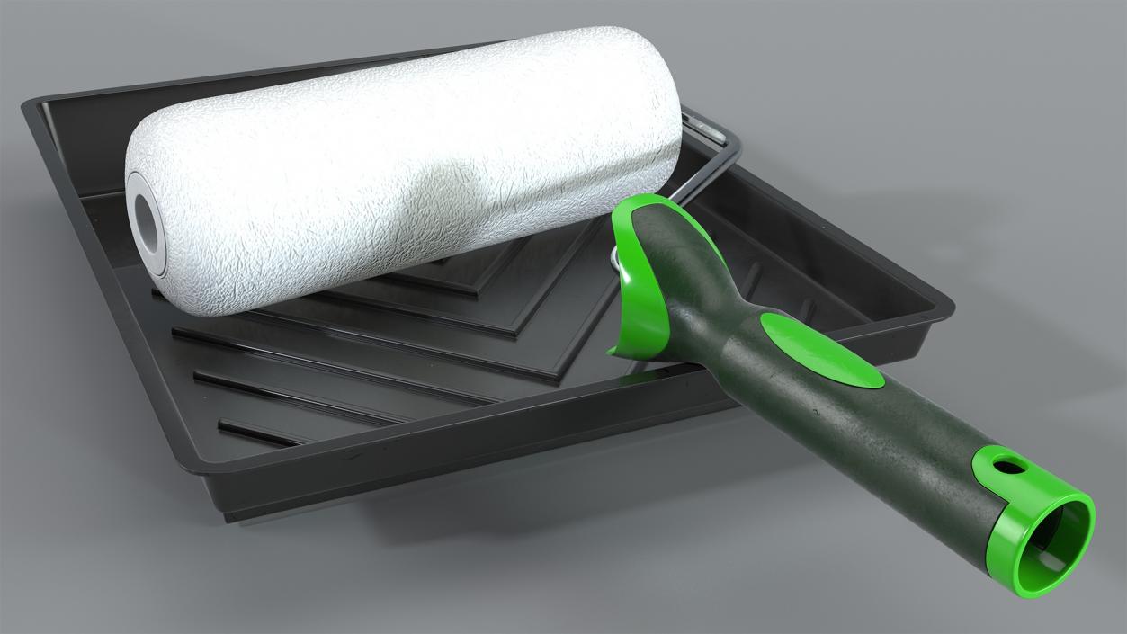 Paint Roller with Tray 3D