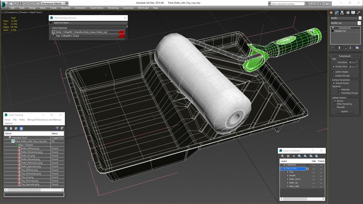 Paint Roller with Tray 3D