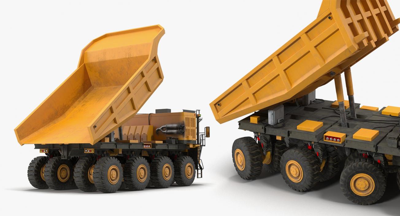 3D Big Trucks Rigged Collection model