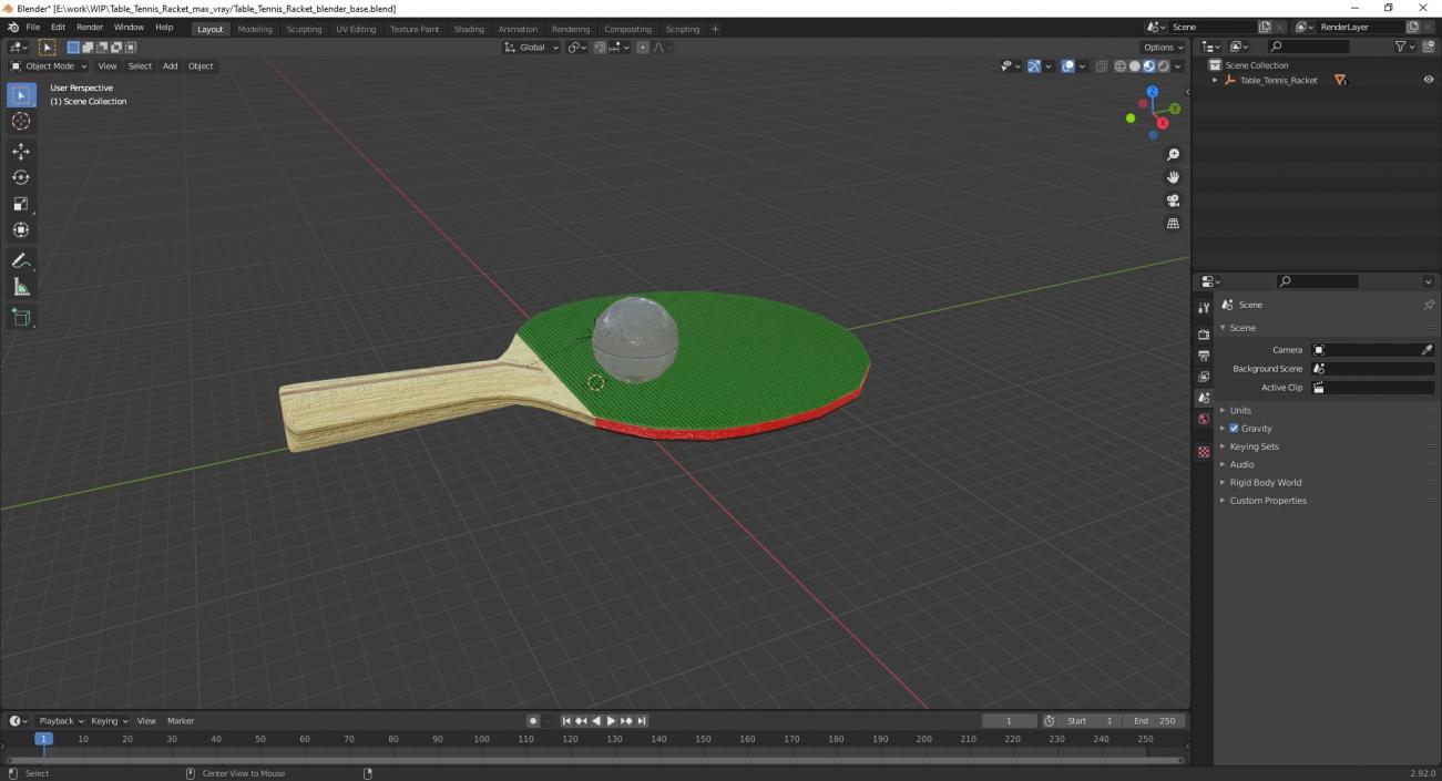 Table Tennis Racket 3D model