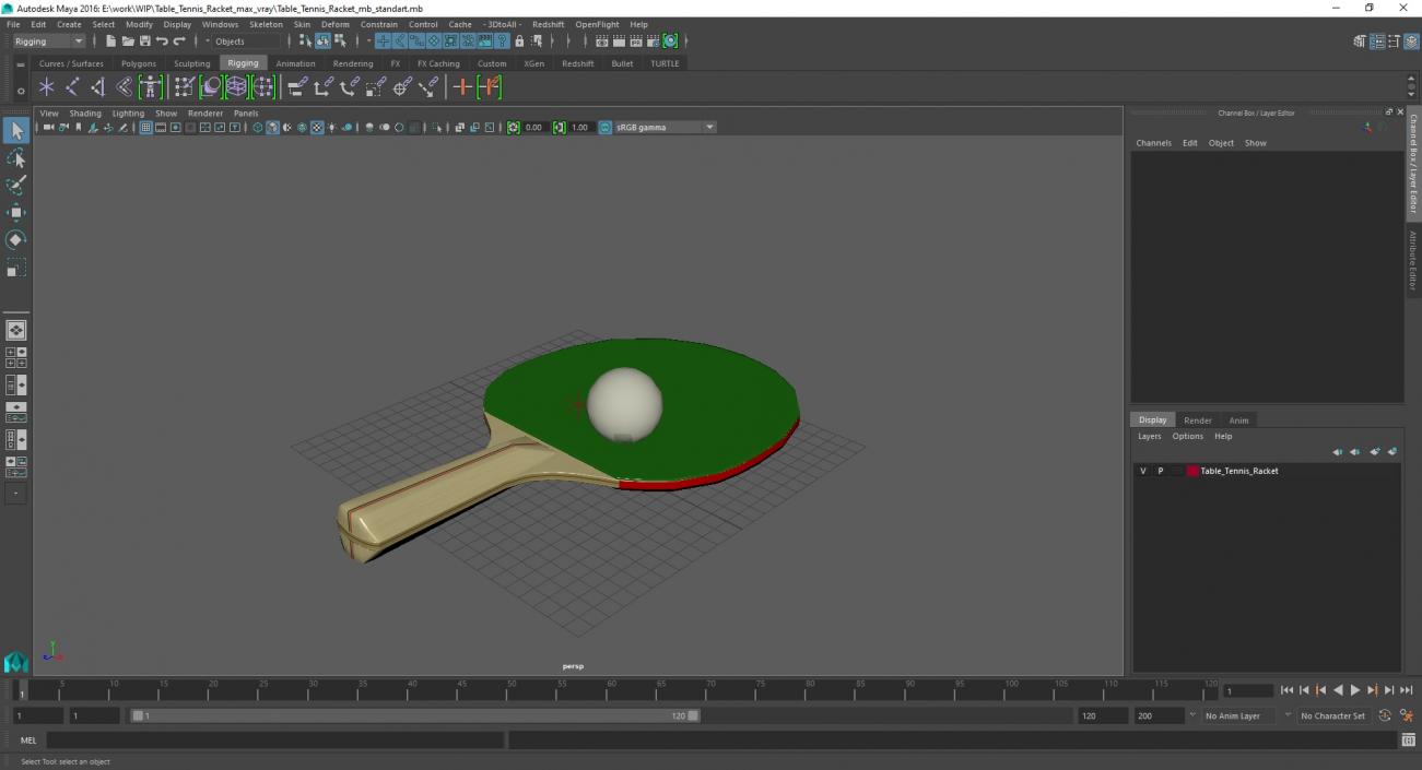 Table Tennis Racket 3D model