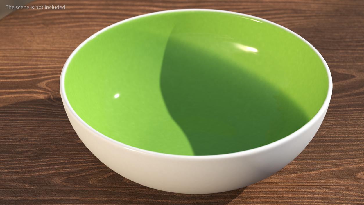 Breakfast Cereal Pads in Bowl with Milk 3D model