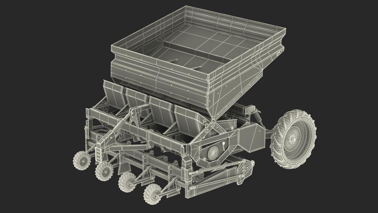 Miedema Structural 4000 Potato Planter Green Used 3D model