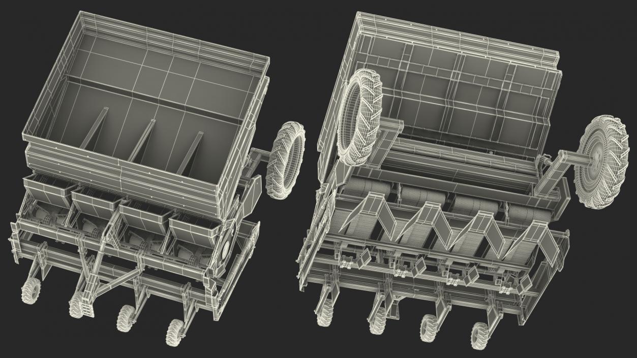 Miedema Structural 4000 Potato Planter Green Used 3D model