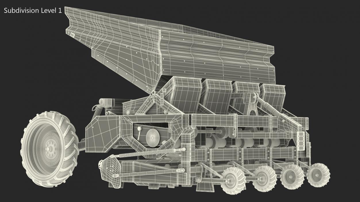 Miedema Structural 4000 Potato Planter Green Used 3D model