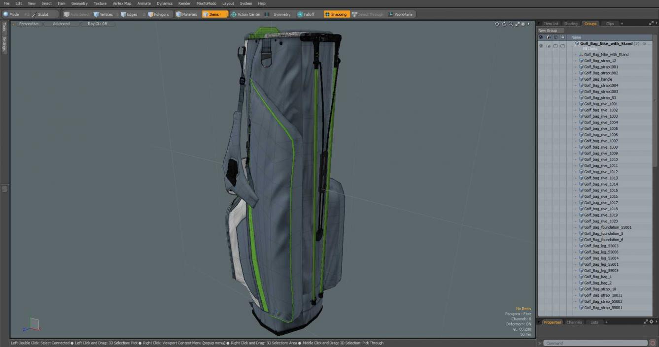 Golf Bag Nike with Stand 3D model