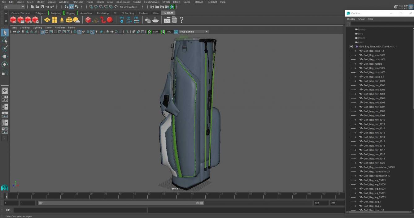 Golf Bag Nike with Stand 3D model