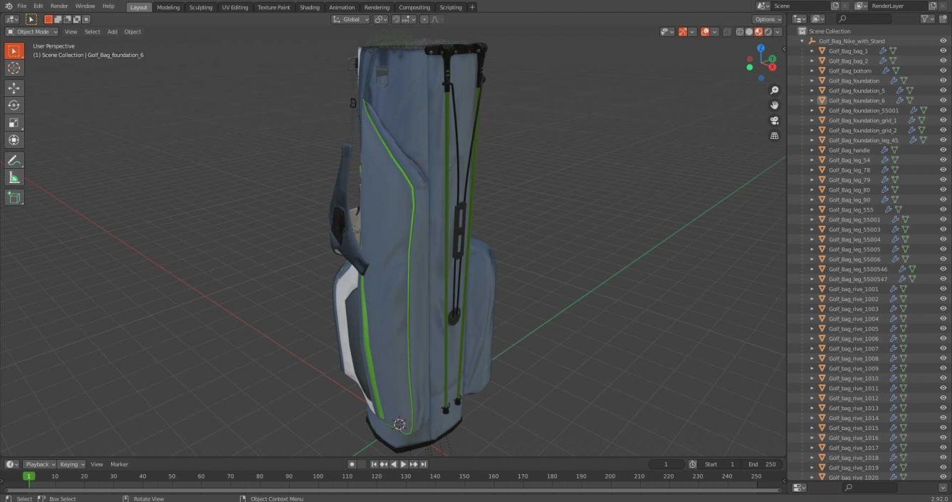 Golf Bag Nike with Stand 3D model