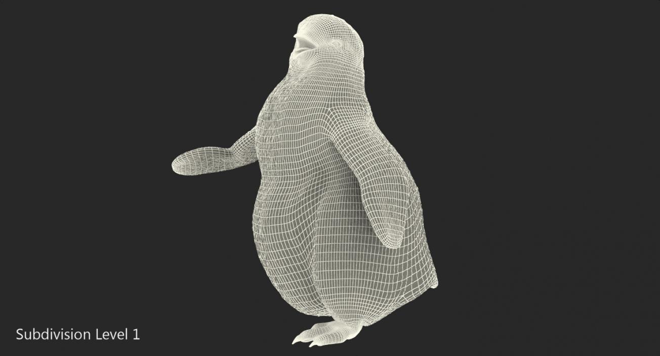 3D model Penguin Baby Walking Pose