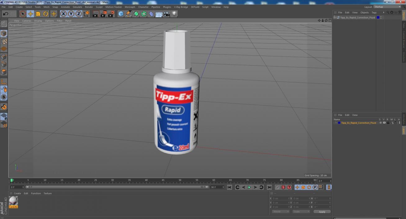 3D model Tipp Ex Rapid Correction Fluid