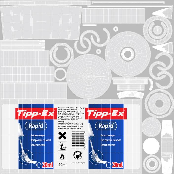 3D model Tipp Ex Rapid Correction Fluid