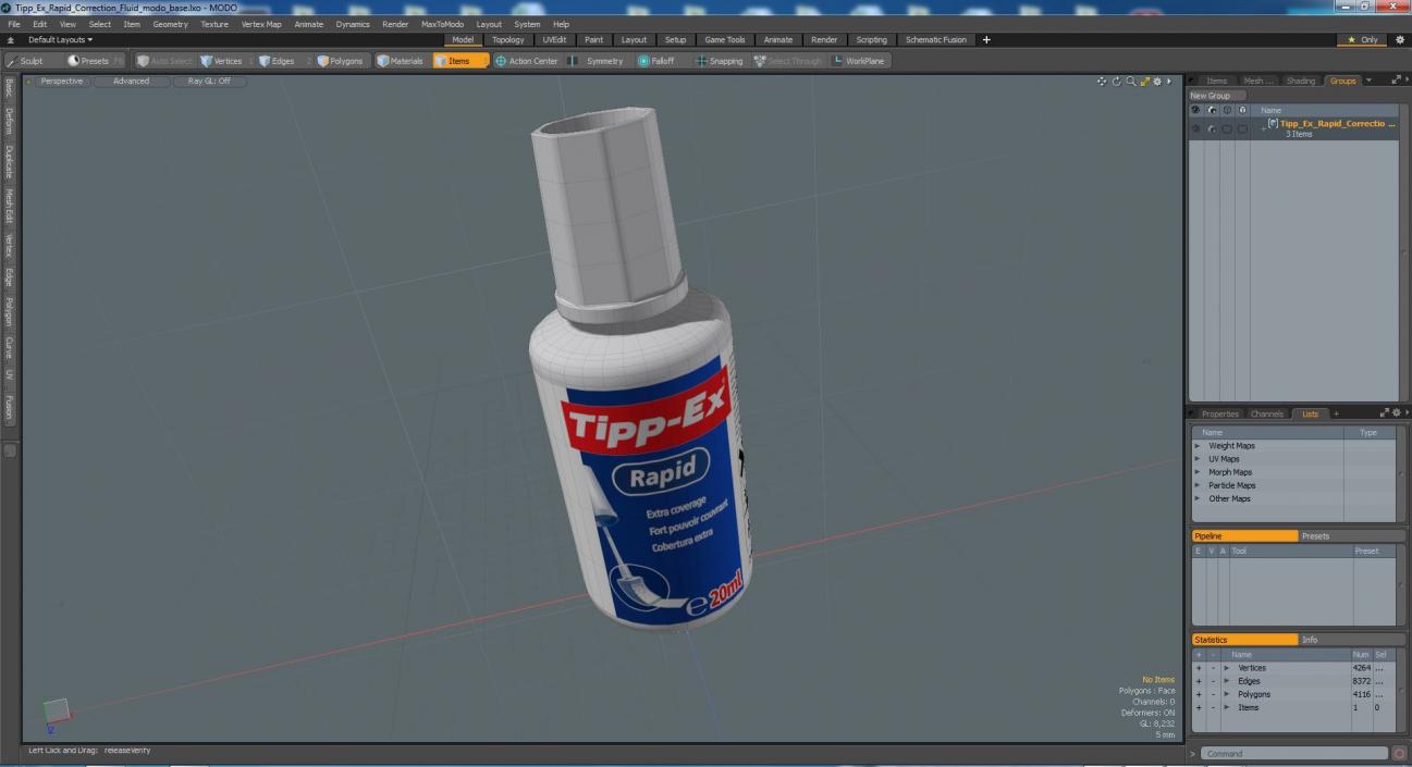 3D model Tipp Ex Rapid Correction Fluid