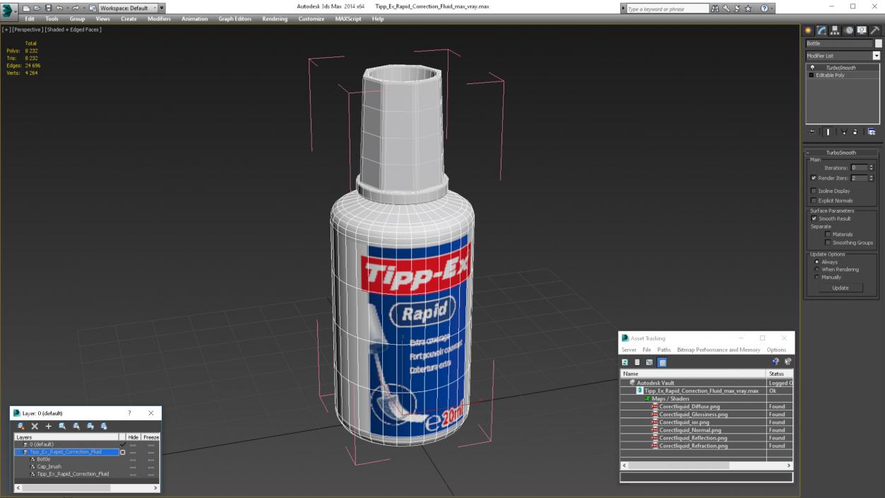 3D model Tipp Ex Rapid Correction Fluid