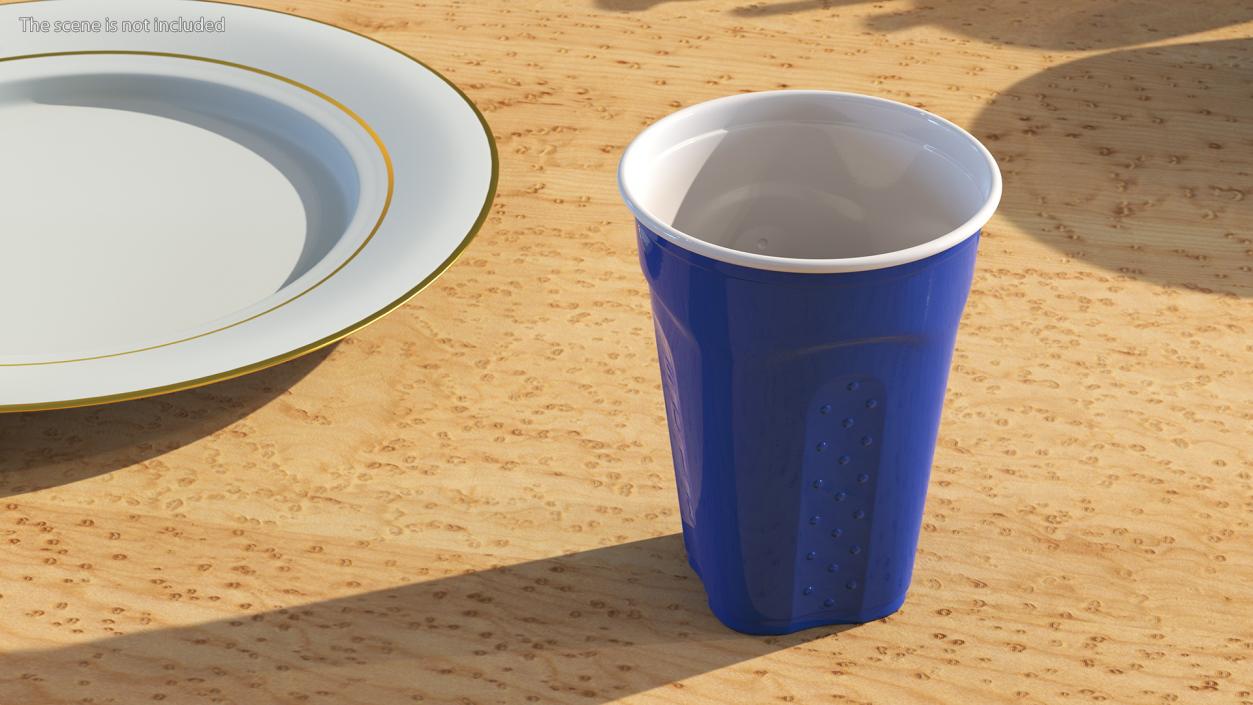 Solo Squared Plastic Cup Blue 3D model