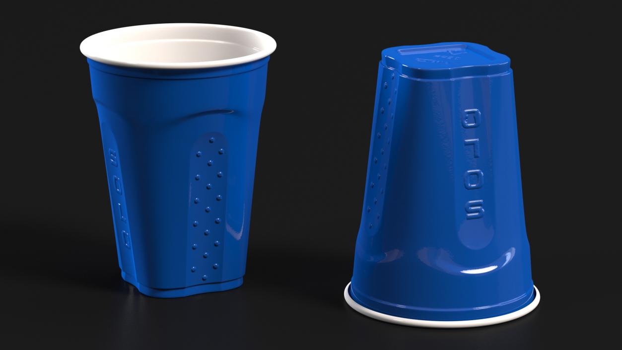 Solo Squared Plastic Cup Blue 3D model