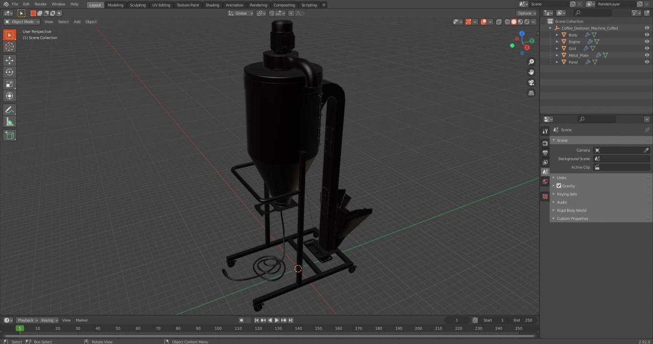 3D model Coffee Destoner Machine Coffed