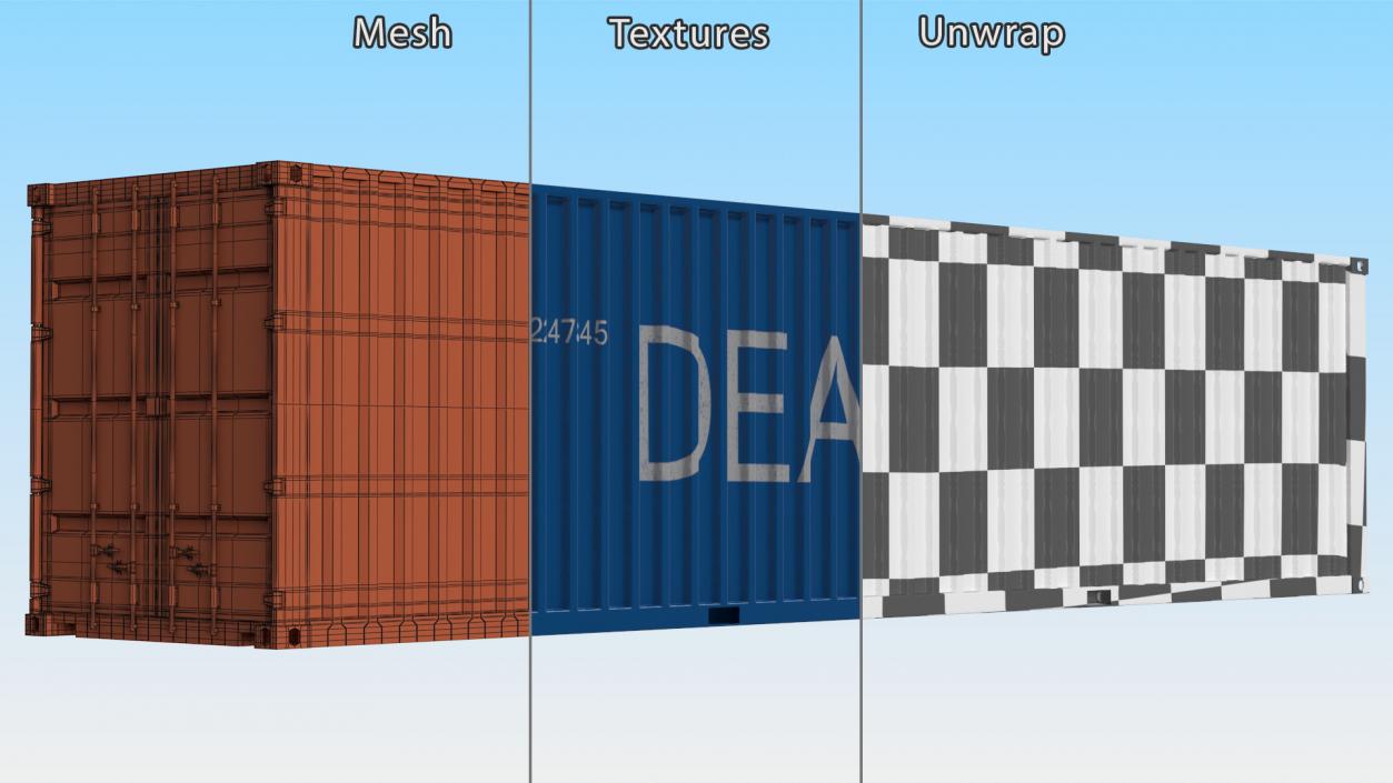 High Cube Cargo Shipping Container 40FT 3D model