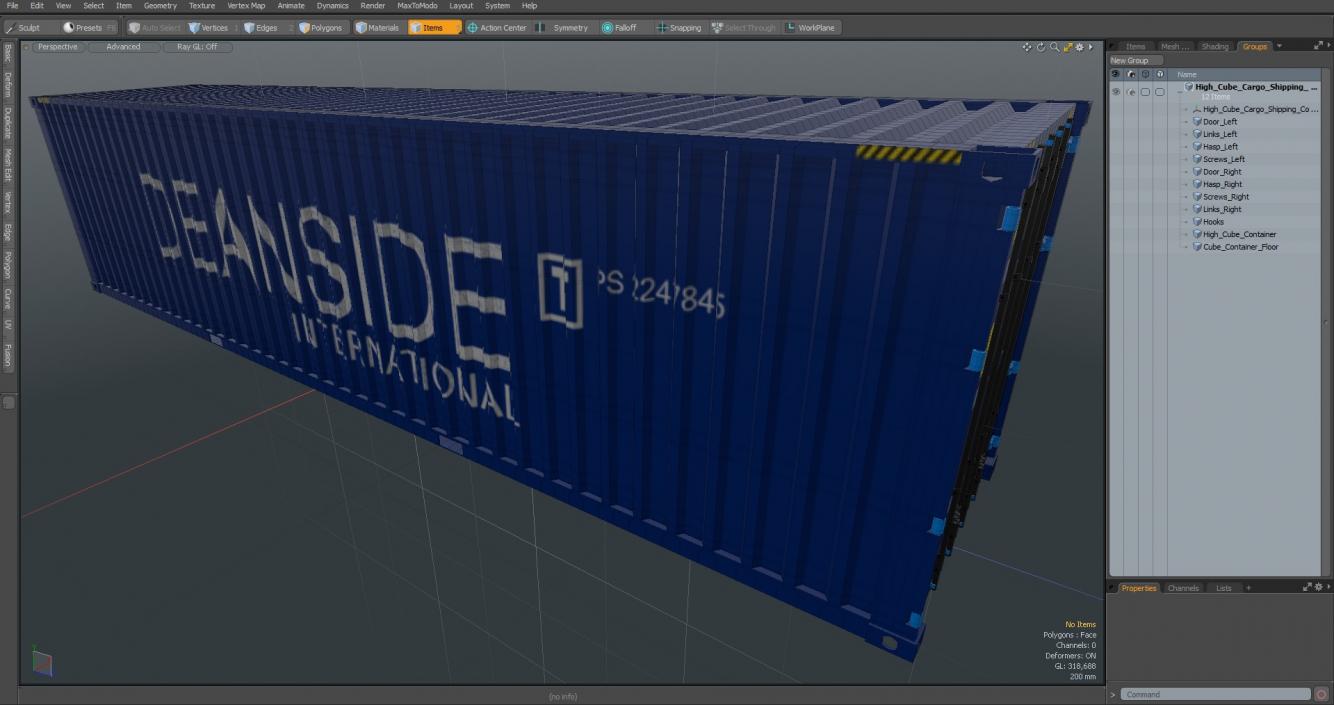 High Cube Cargo Shipping Container 40FT 3D model