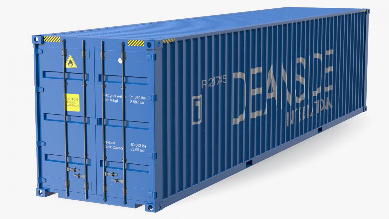 High Cube Cargo Shipping Container 40FT 3D model