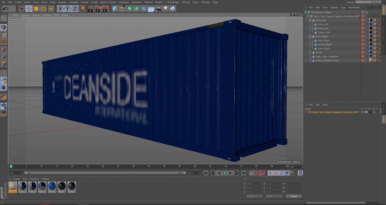 High Cube Cargo Shipping Container 40FT 3D model