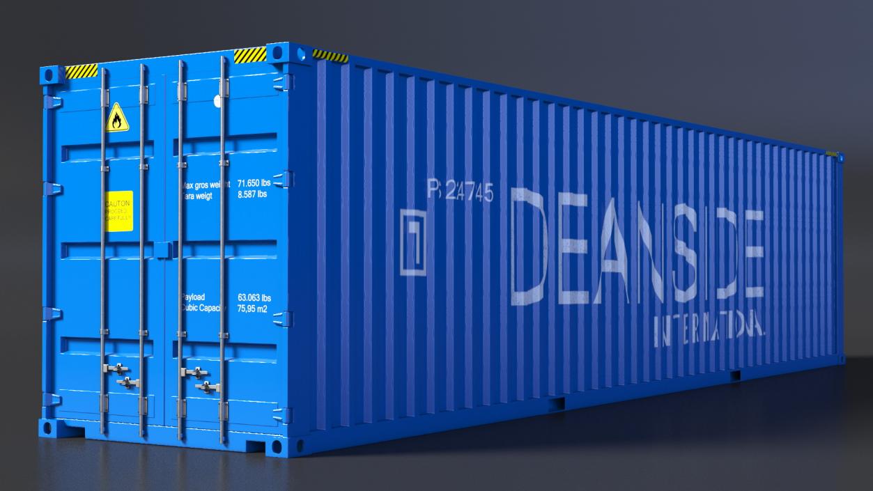 High Cube Cargo Shipping Container 40FT 3D model