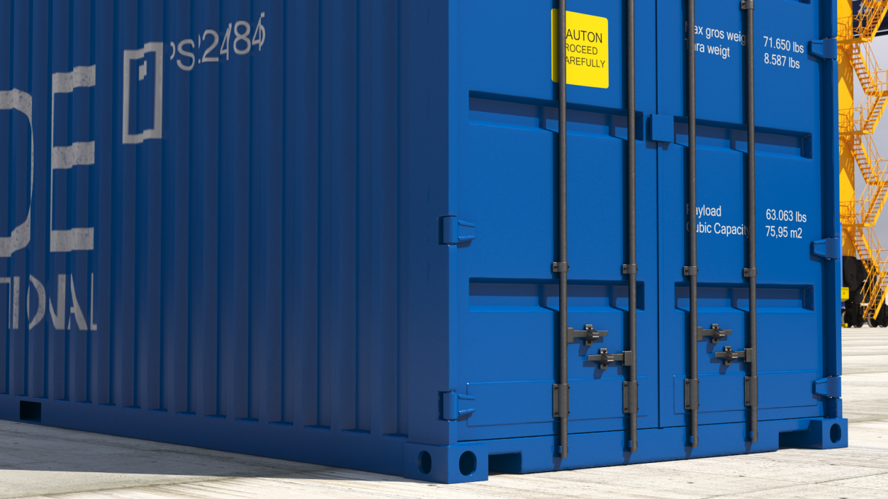 High Cube Cargo Shipping Container 40FT 3D model