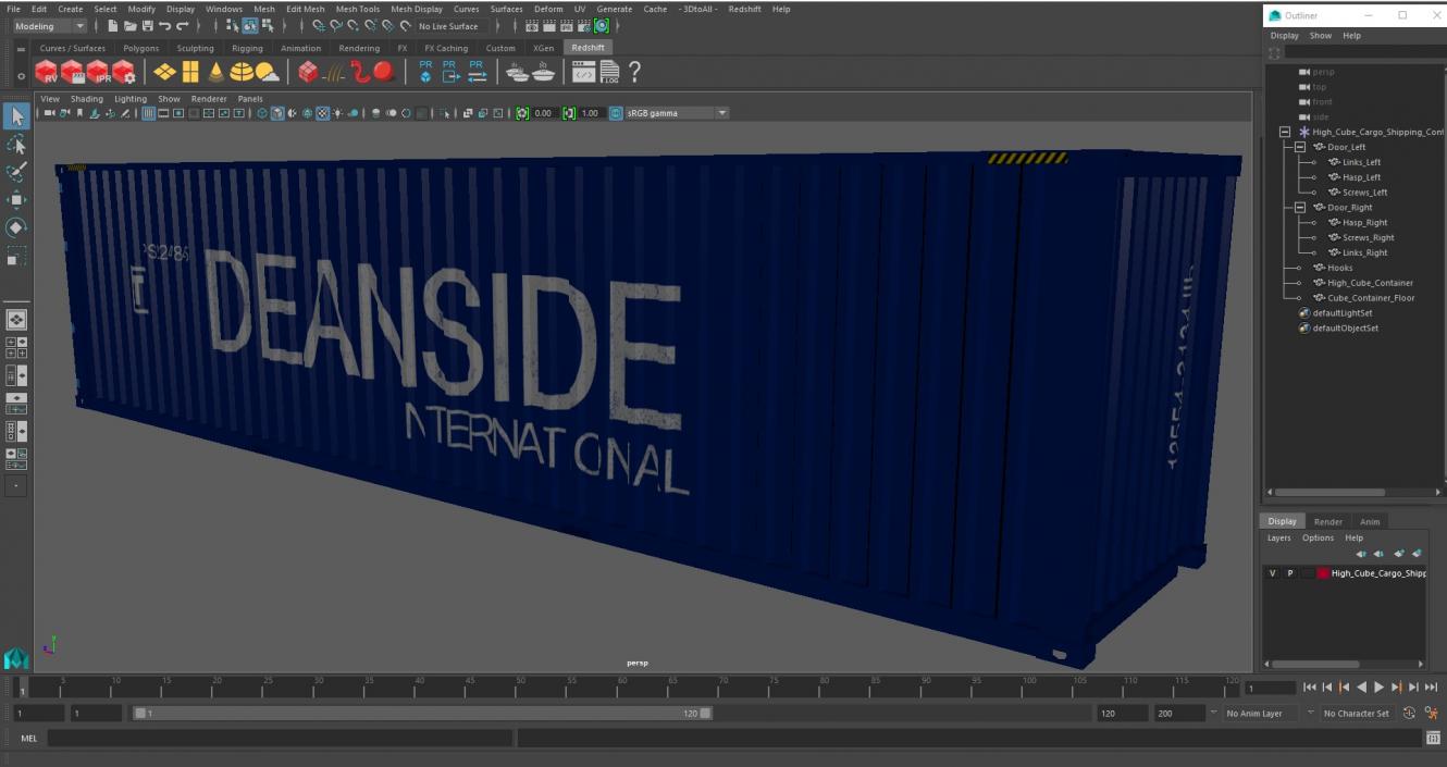 High Cube Cargo Shipping Container 40FT 3D model