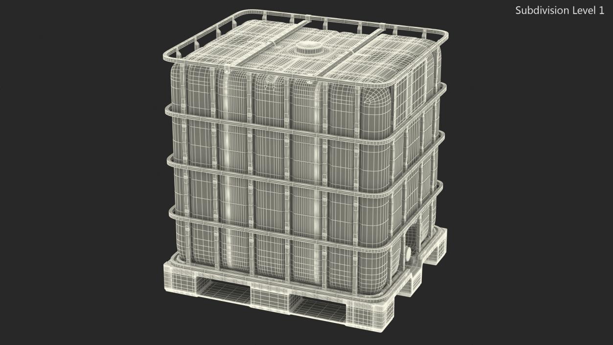 3D IBC Container 1000 Litres UV Resistant model