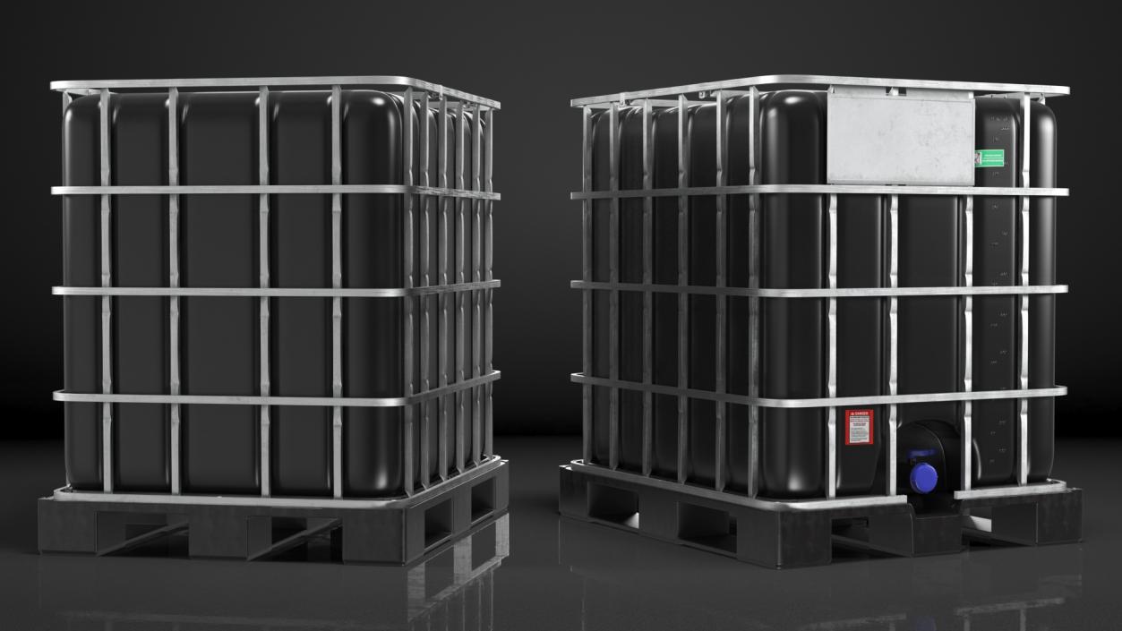 3D IBC Container 1000 Litres UV Resistant model