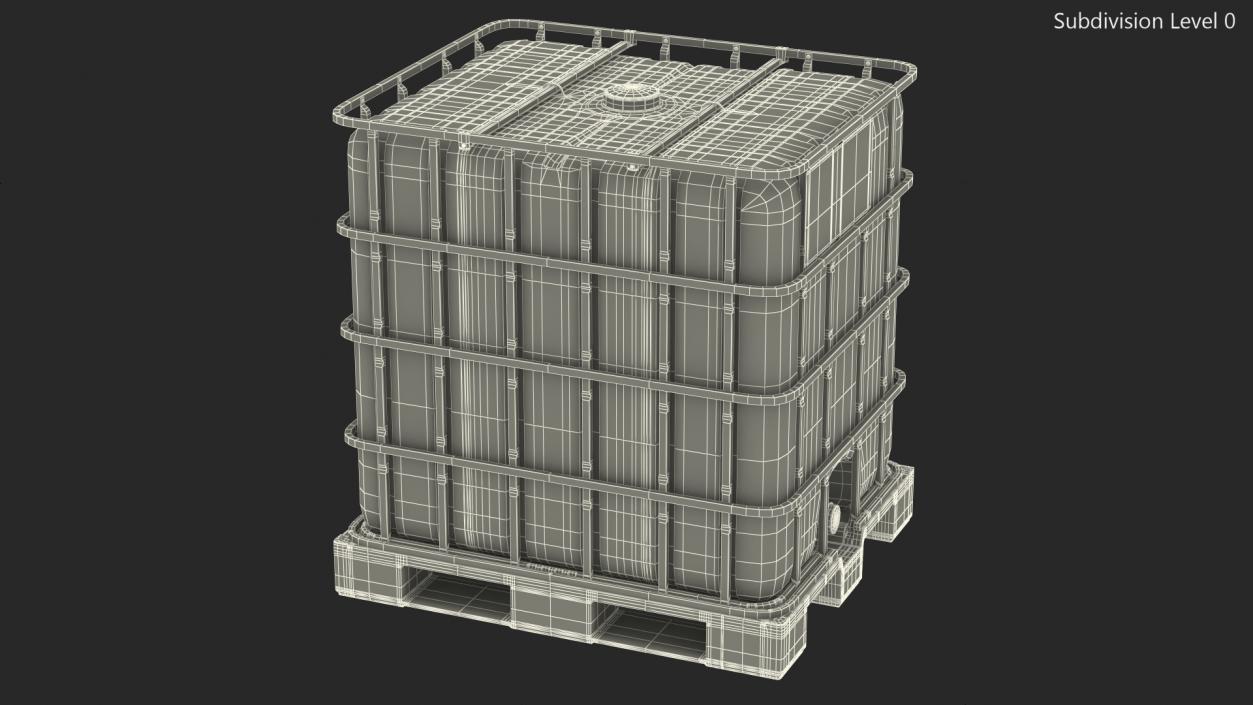 3D IBC Container 1000 Litres UV Resistant model